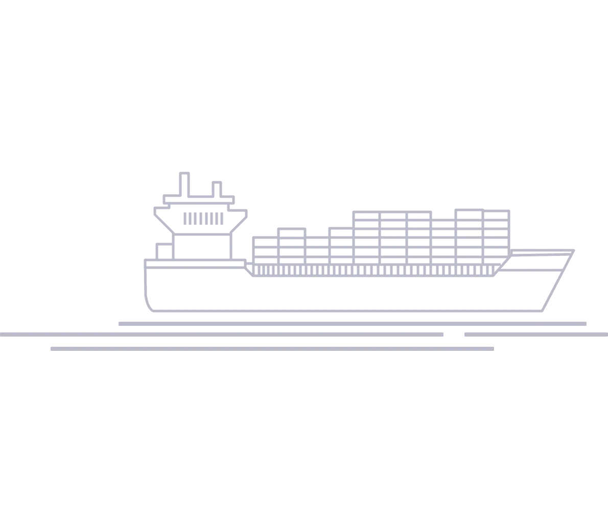 Pinned section background image with an outline for a vessel